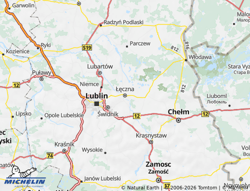 Carte MICHELIN Łęczyński - ViaMichelin