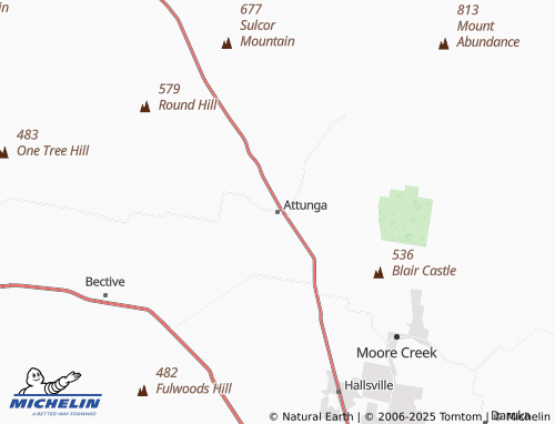 MICHELIN Attunga map - ViaMichelin