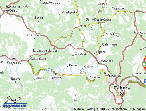Carte MICHELIN Crayssac - ViaMichelin