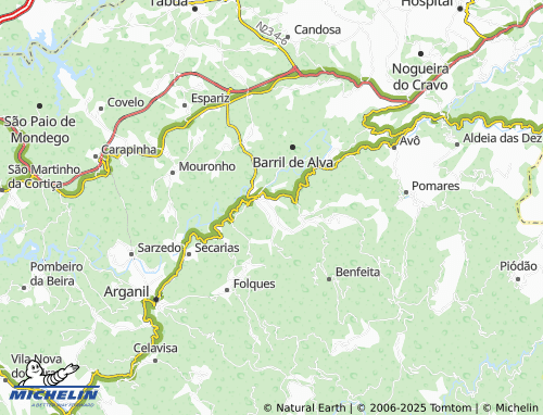 MICHELIN-Landkarte Senhora da Ribeira - ViaMichelin
