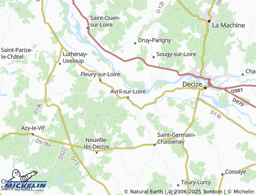 Carte MICHELIN Avril-sur-Loire - ViaMichelin