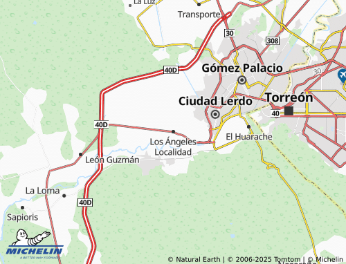 MICHELIN Los Ángeles Localidad map - ViaMichelin