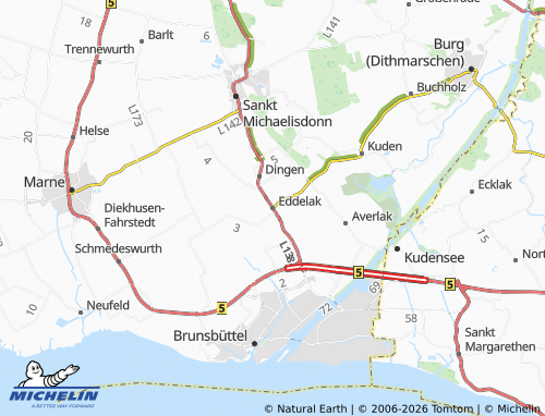 MICHELIN-Landkarte Eddelak - ViaMichelin