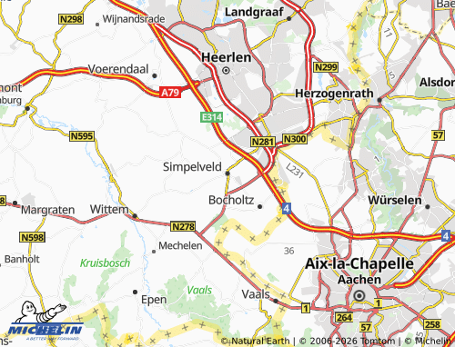 MICHELIN Simpelveld map - ViaMichelin