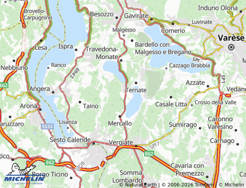 MICHELIN Comabbio map - ViaMichelin
