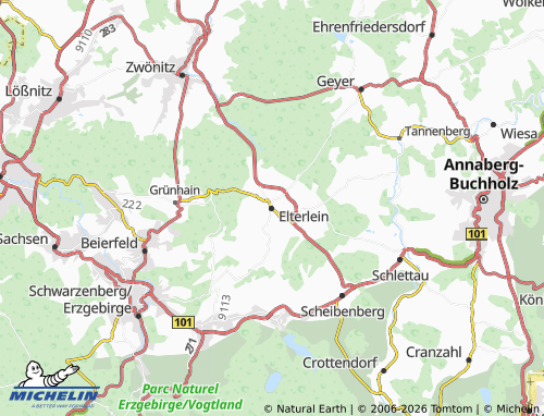 MICHELIN Elterlein map - ViaMichelin
