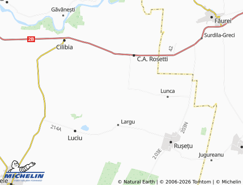 MICHELIN Bălteni map - ViaMichelin