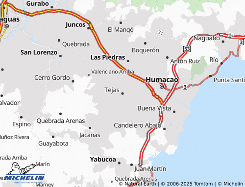MICHELIN Tejas map - ViaMichelin