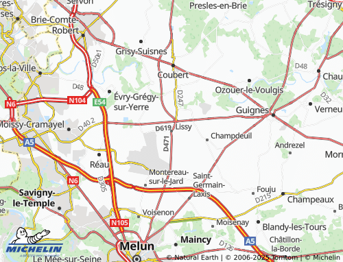 MICHELIN Lissy map - ViaMichelin