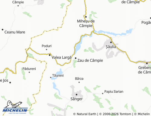 MICHELIN Zau de Câmpie map - ViaMichelin