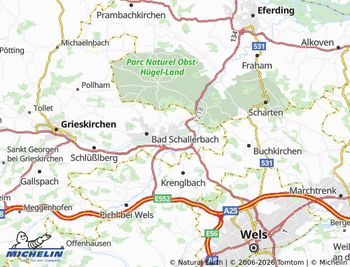 Mappa MICHELIN Wallern an der Trattnach - ViaMichelin