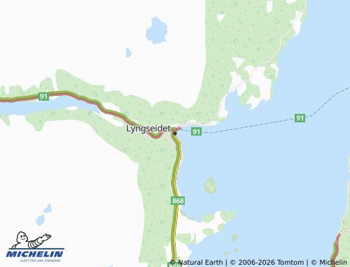 MICHELIN-Landkarte Lyngseidet - ViaMichelin