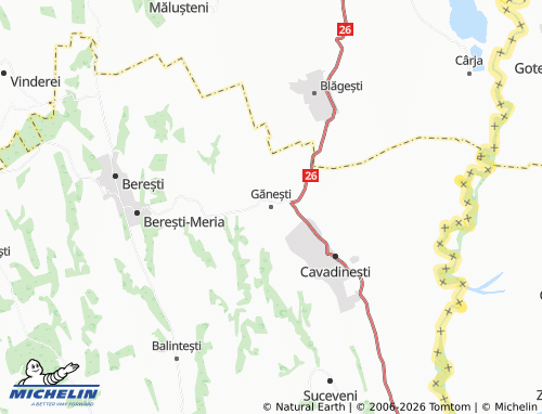 MICHELIN Gănești map - ViaMichelin