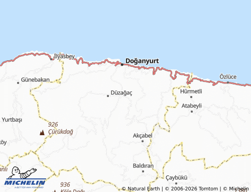 MICHELIN Demirci map - ViaMichelin