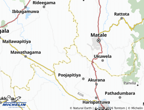 MICHELIN Pahala Kithulgolla map - ViaMichelin