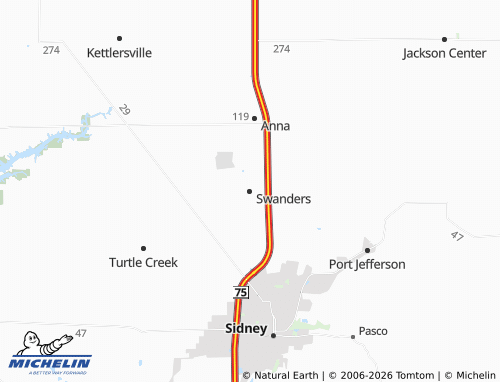 Mapa MICHELIN Swanders - ViaMichelin