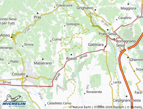Mapa MICHELIN Roasio - ViaMichelin