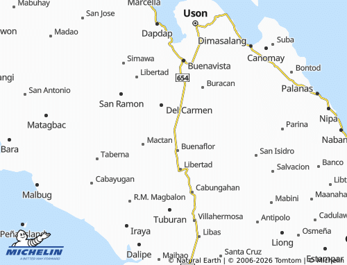 MICHELIN Campana map - ViaMichelin