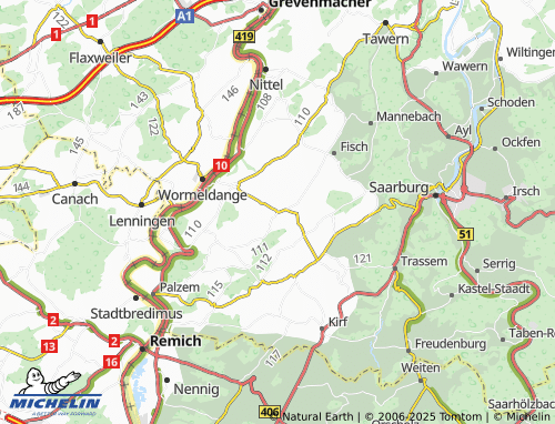 MICHELIN-Landkarte Bilzingen - ViaMichelin