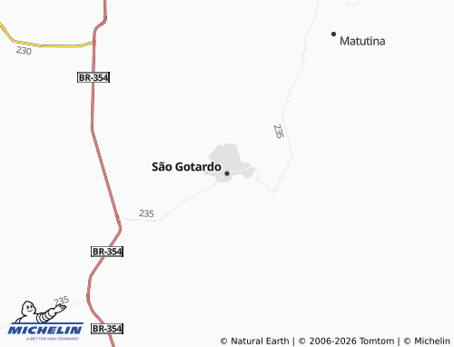 Mapa MICHELIN São Gotardo - ViaMichelin