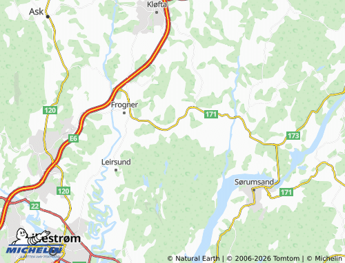 Mapa MICHELIN Lunderåsen - ViaMichelin