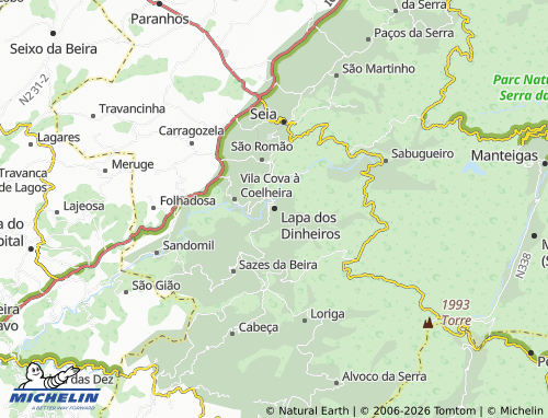 Mapa MICHELIN Lapa dos Dinheiros - ViaMichelin