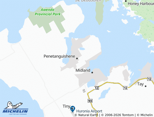 MICHELIN Penetanguishene map - ViaMichelin