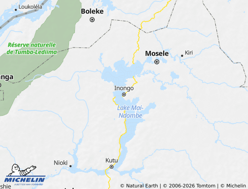 MICHELIN Inongo map - ViaMichelin