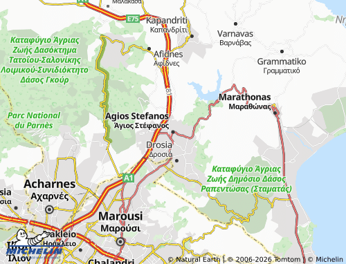 Mapa MICHELIN Agios Stefanos - ViaMichelin