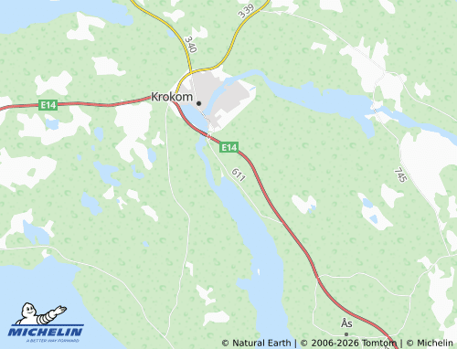 MICHELIN Dvärsätt map - ViaMichelin