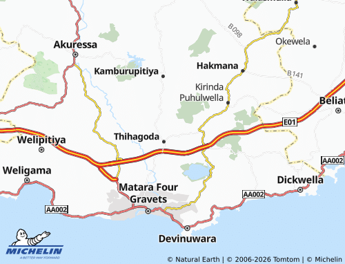 Mapa MICHELIN Komangoda 1 - ViaMichelin