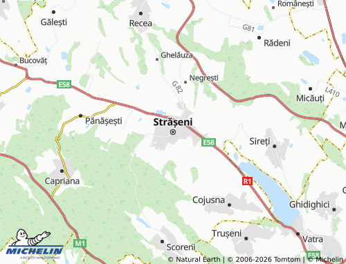 MICHELIN Strășeni map - ViaMichelin