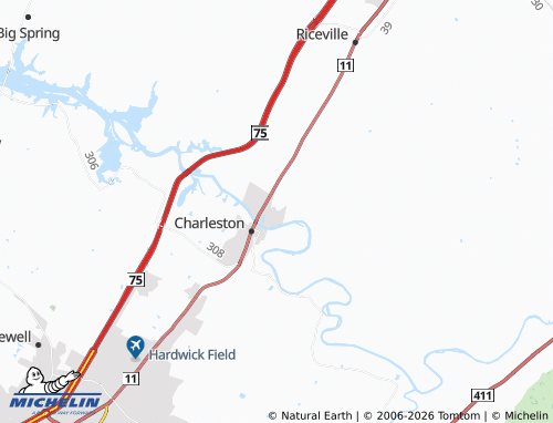 Mapa MICHELIN Calhoun - ViaMichelin