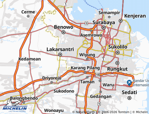 Mapa MICHELIN Lidah Wetan - ViaMichelin