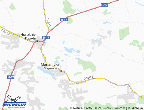 MICHELIN-Landkarte Kholoniv - ViaMichelin