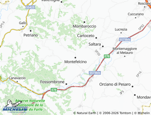 Mappa MICHELIN Montefelcino - ViaMichelin