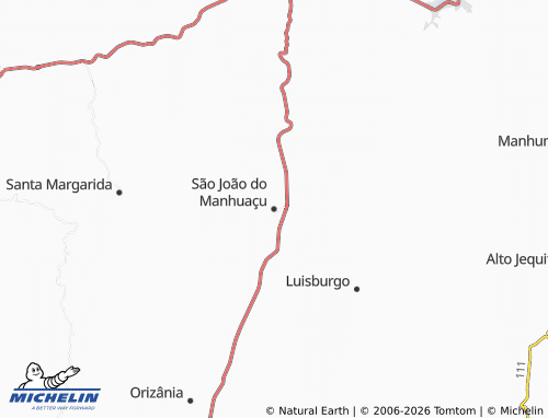 Mapa MICHELIN São João do Manhuaçu - ViaMichelin