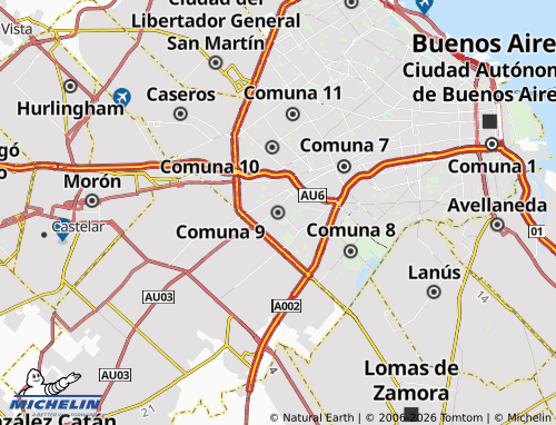 Mappa MICHELIN Comuna 9 - ViaMichelin