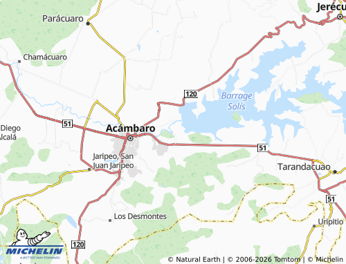 Mappa MICHELIN Agua Caliente - ViaMichelin