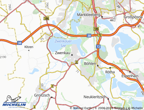 Carte MICHELIN Zwenkau - ViaMichelin