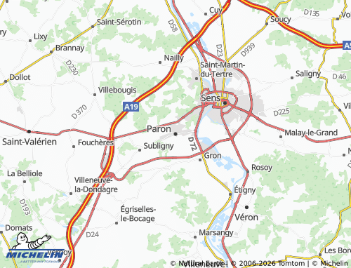 Mapa MICHELIN Paron - ViaMichelin