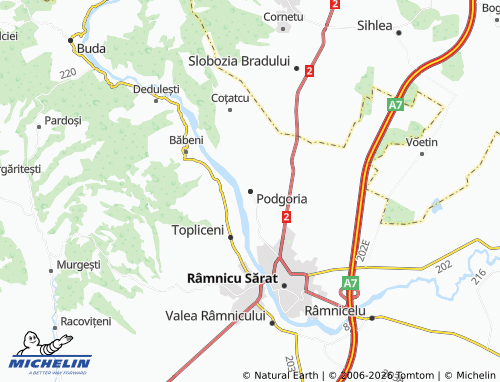Mapa MICHELIN Podgoria - ViaMichelin