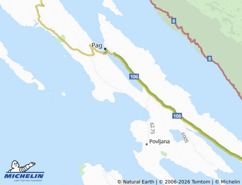 MICHELIN Košljun map - ViaMichelin
