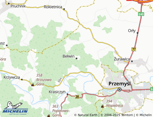 MICHELIN Bełwin map - ViaMichelin