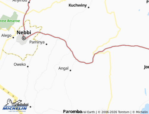Mappa MICHELIN Nyaravur - ViaMichelin
