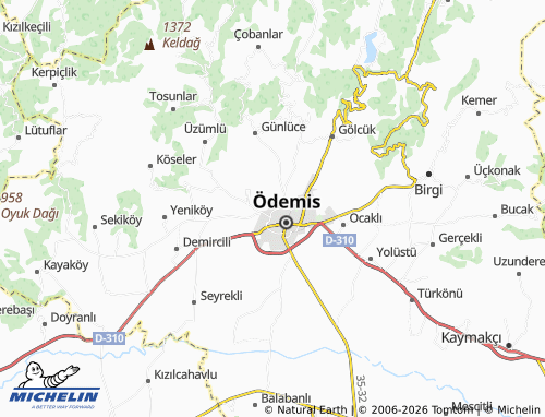MICHELIN Kuvvetli map - ViaMichelin