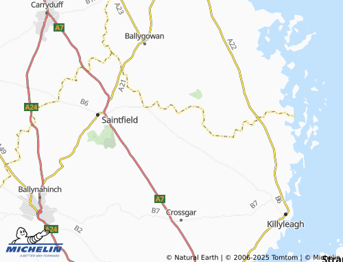 MICHELIN Darragh Cross map - ViaMichelin