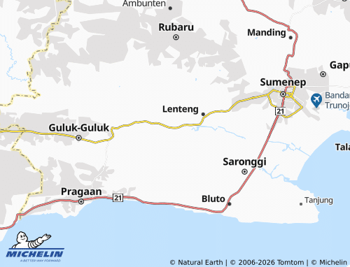 MICHELIN Lembung Barat map - ViaMichelin