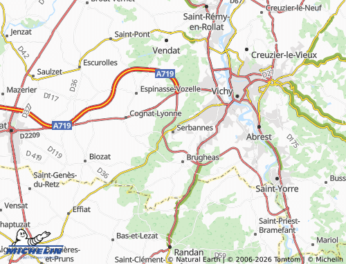 Carte MICHELIN Serbannes - ViaMichelin