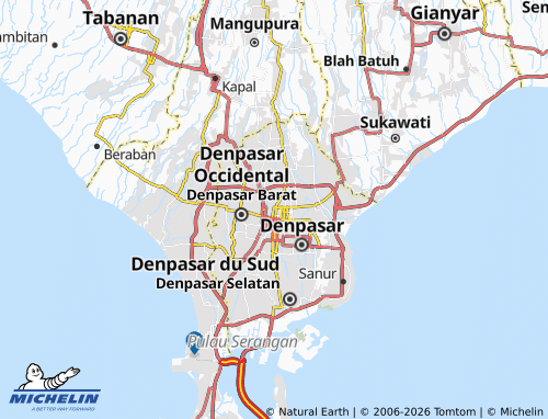 MICHELIN-Landkarte Dangin Puri Kauh - ViaMichelin